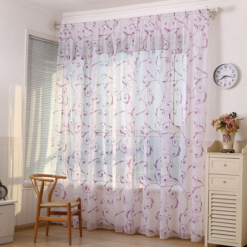 Honana BX Home Decoration Curtains Window Sheer Drapes Tulle Curtain For Living