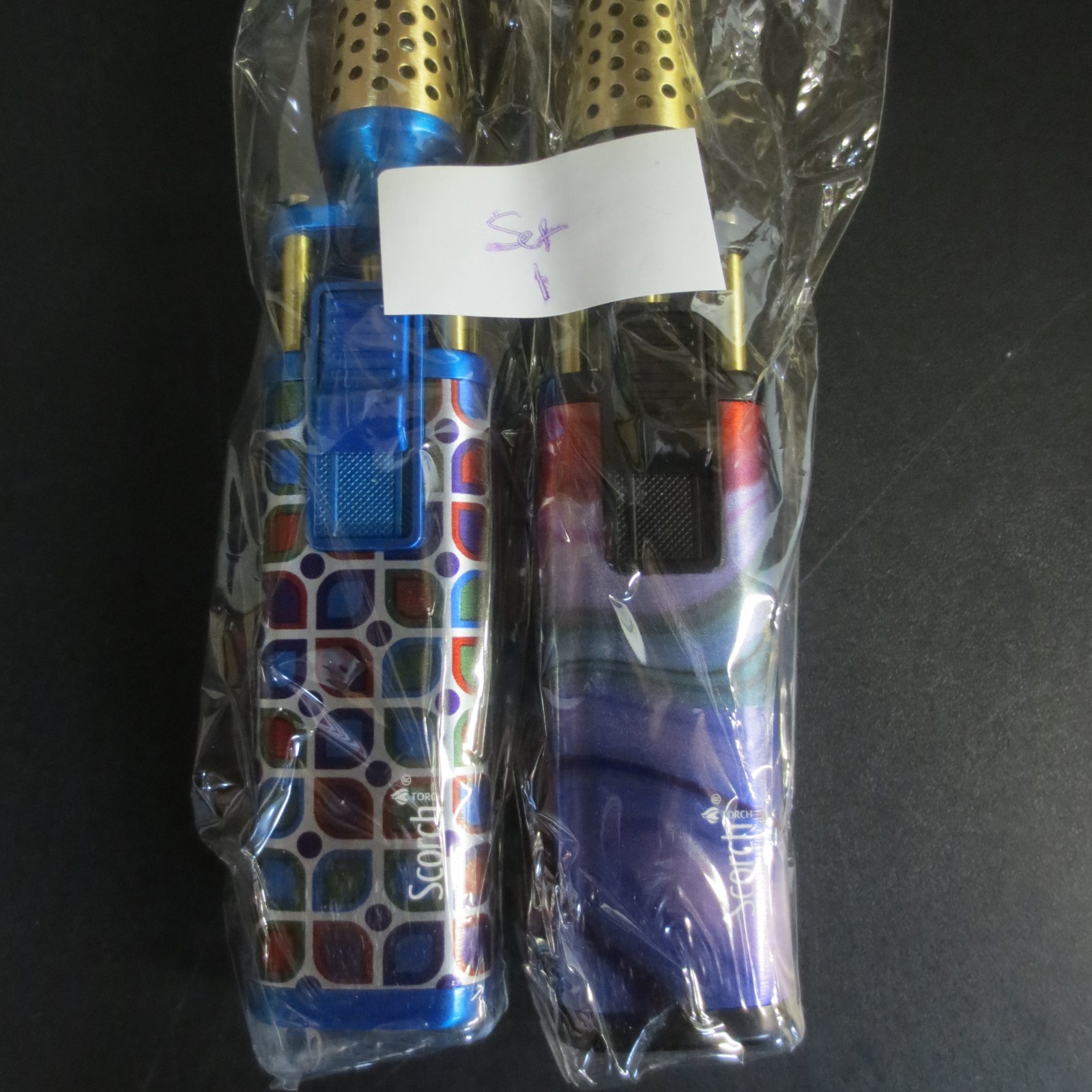 Scorch Torch Platinum Standing Pencil Torch With Hold Button - 2 TORCHES