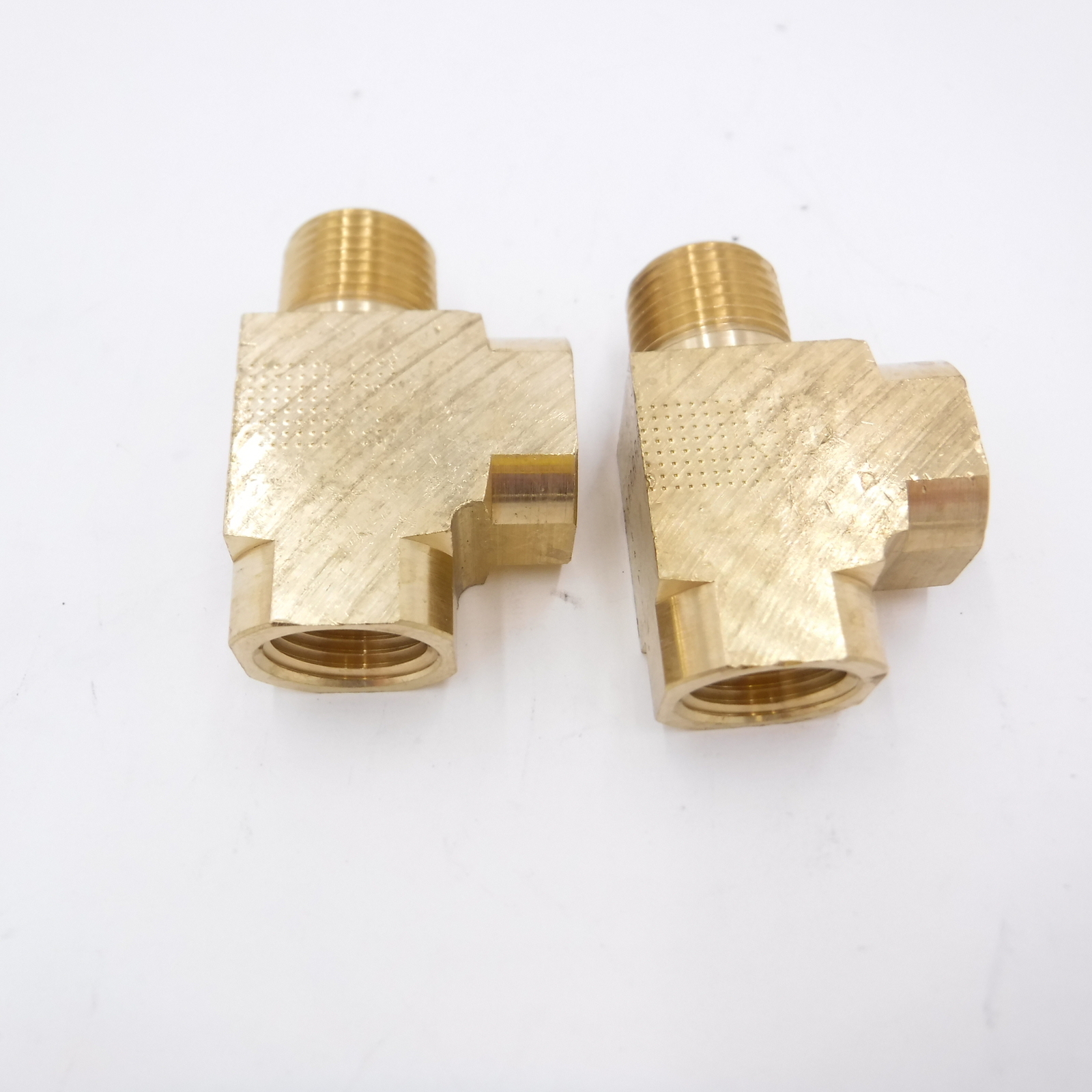 2 Pack Ritter 1/2" Extruded Street Tee Brass 2225P-8