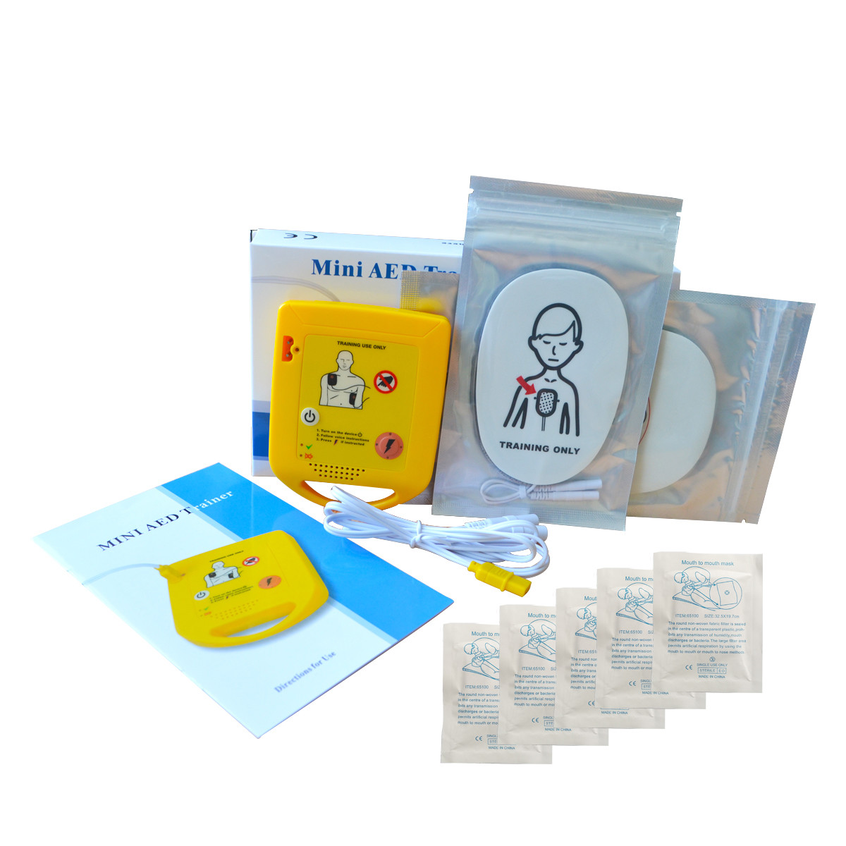 2xMini AED Trainer XFT First Aid Training Kit Practice Study Train Machine In En