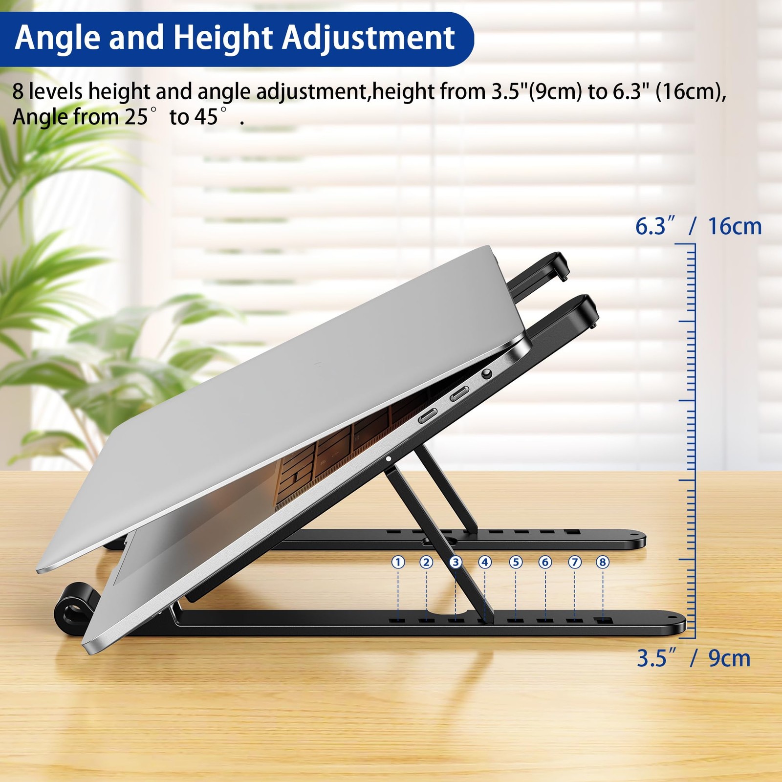 BESIGN LS01 Pro Ergonomic Laptop Stand, Plastic Riser, Portable Black