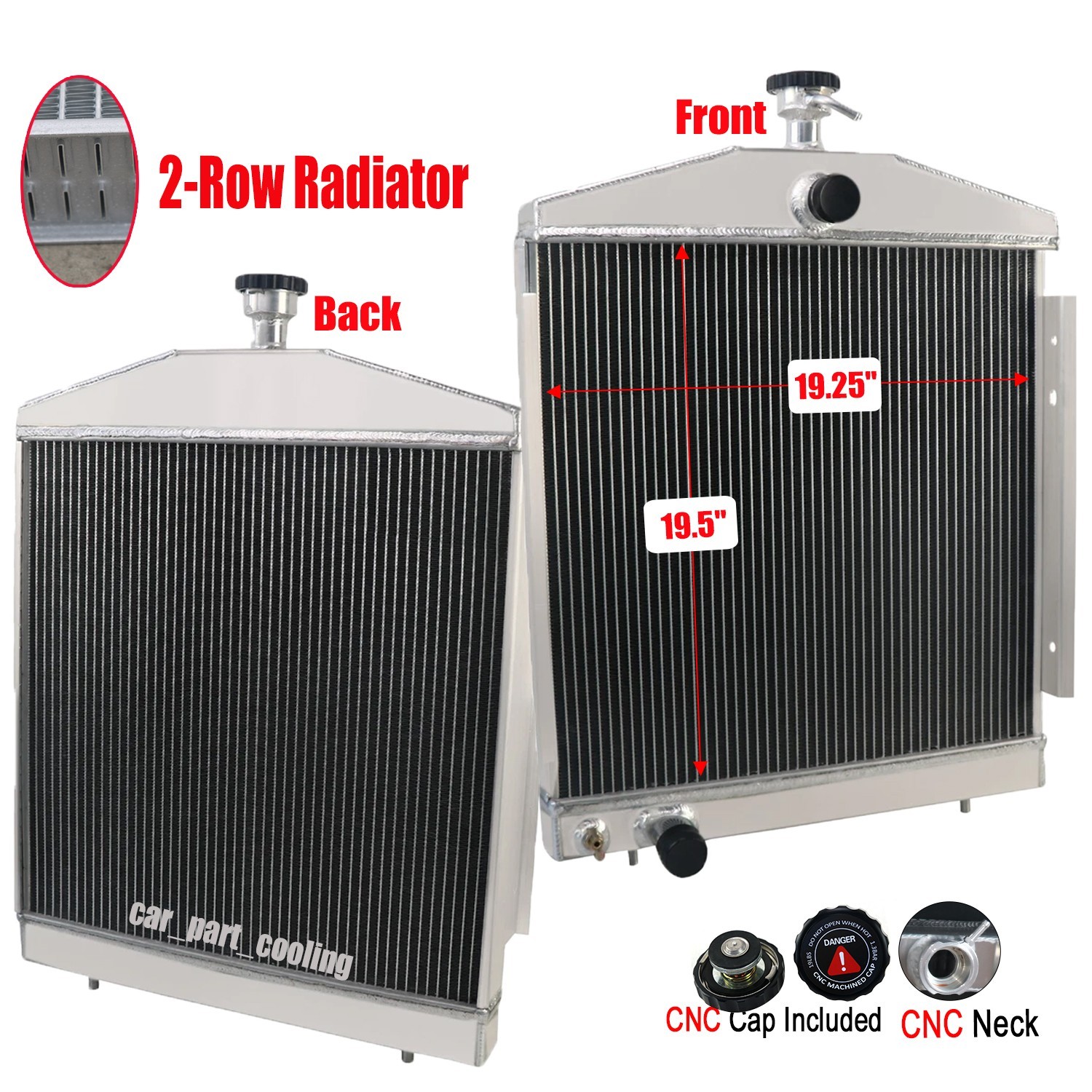 G10877198 Aluminum 2 Row Radiator For Lincoln Welder SA200 SA250 SAE300 SAE400