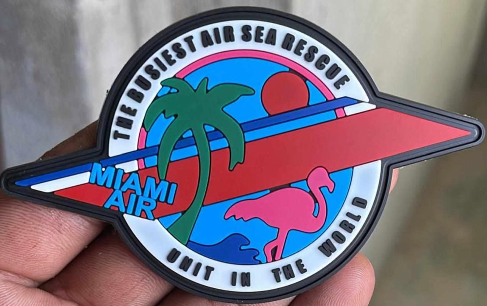 Coast Guard 'Miami Air', 4 in PVC Patch, Hook and Loop