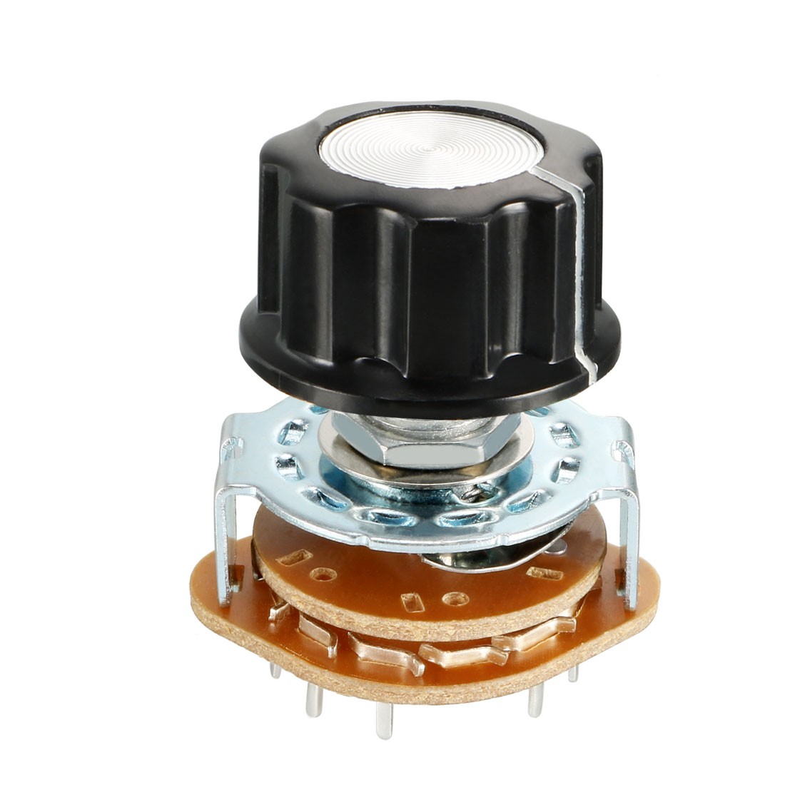 2P6T 2 Pole 6 Throw 1 Deck Band Channel Rotary Switch Selector and Plastic Knob