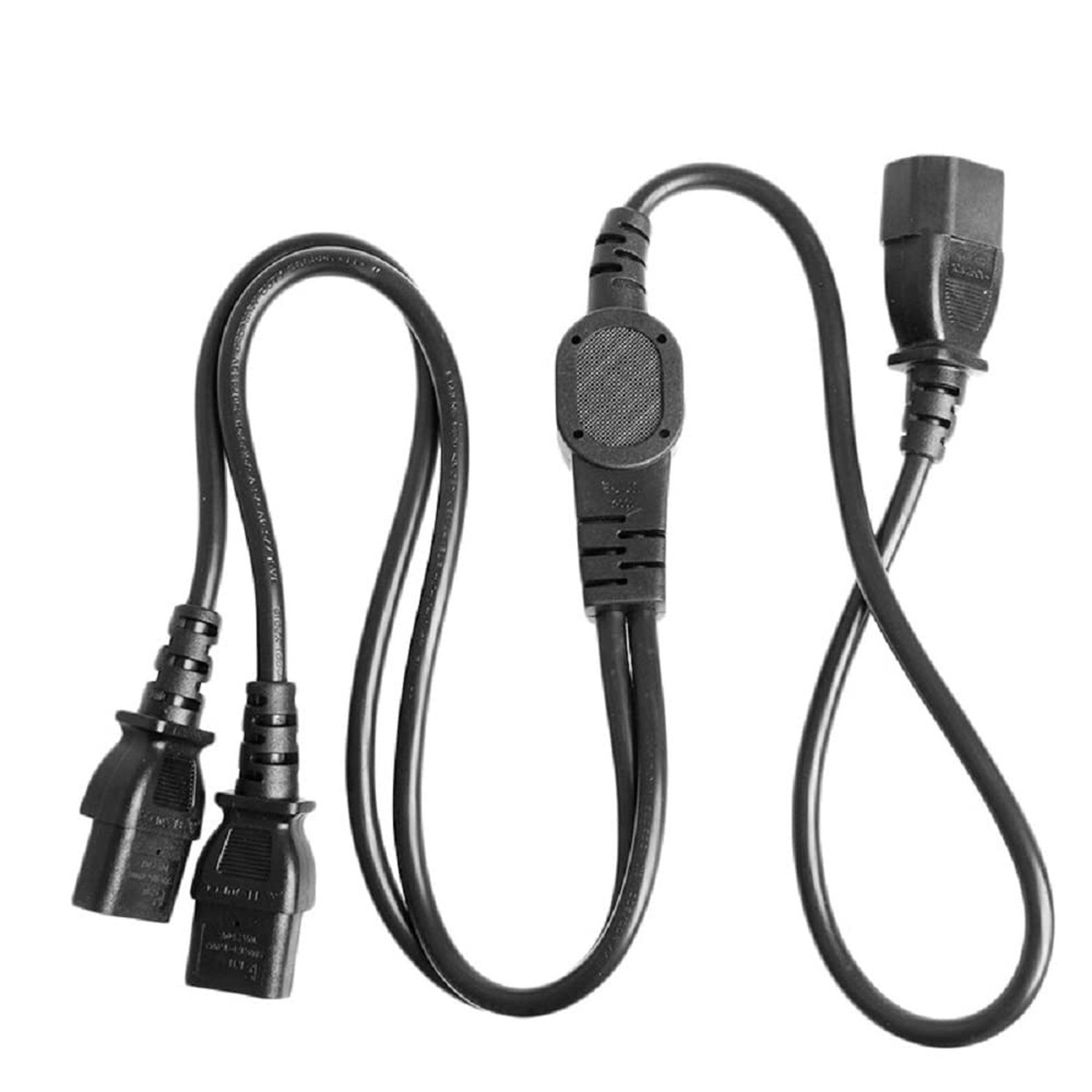 IEC320 Y Splitter Cable C14 to 2 x C13 Kettle Lead Splitter UPS PDU Power Ext...