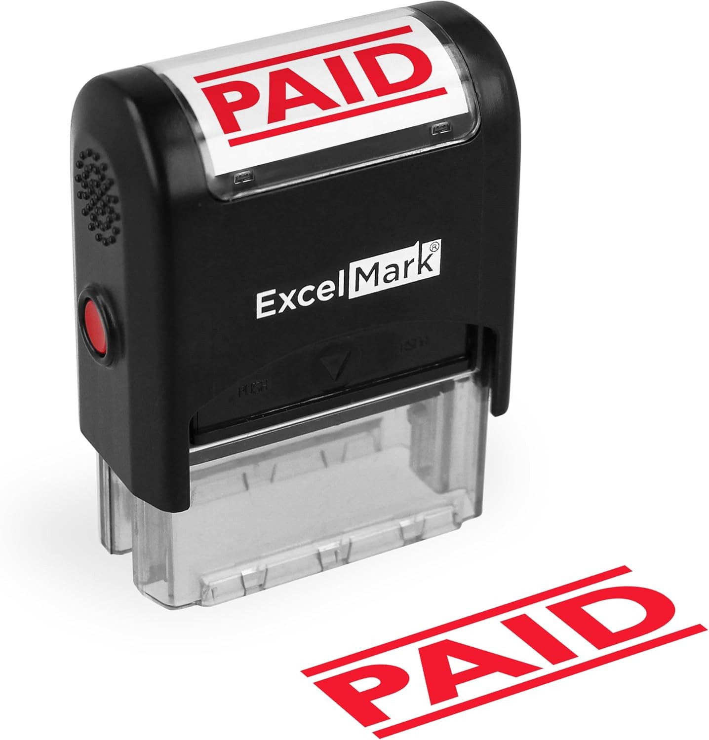 Paid Stamp Self-Inking Rubber Stamp - Red Ink for Office Use, Ideal fo