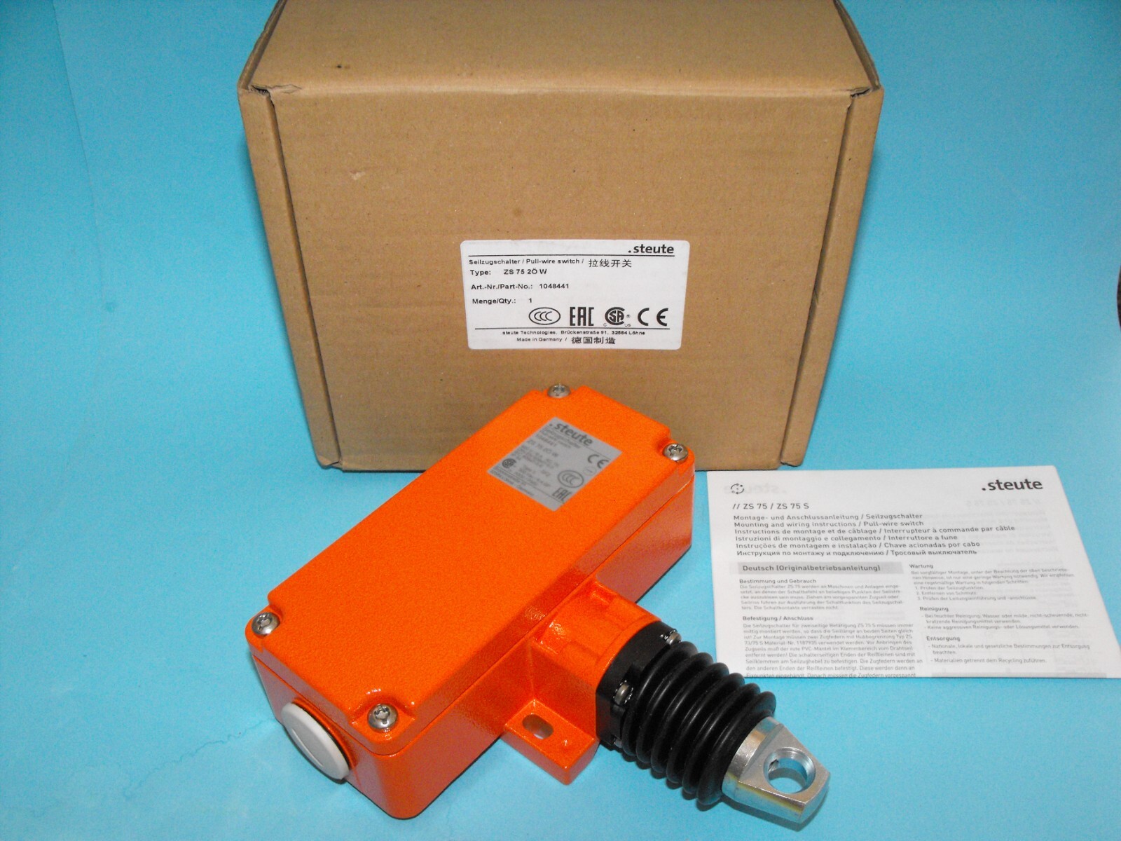 STEUTE ZS 75 2Ö W.cable emergency switch ZS 75.ART-NR 1048441.NEW
