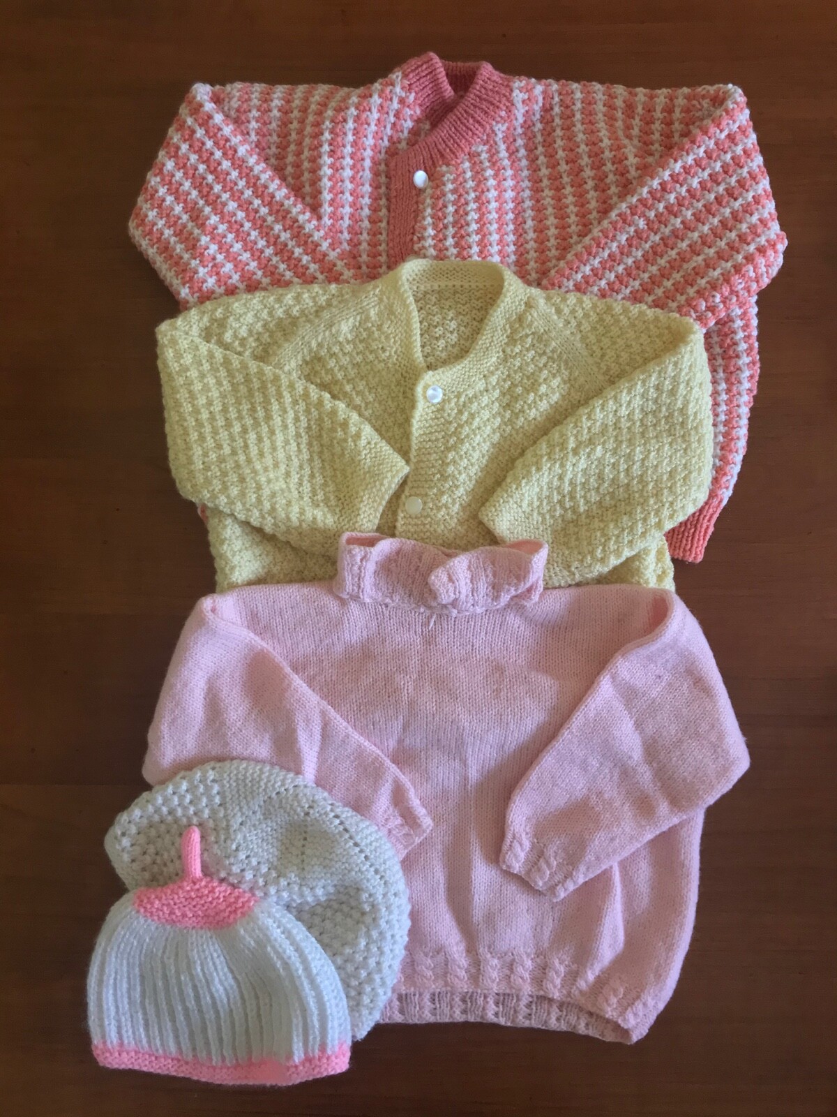 Handmade Wool Girls Clothes Lot 0-12 Years 41 Piece Clothing