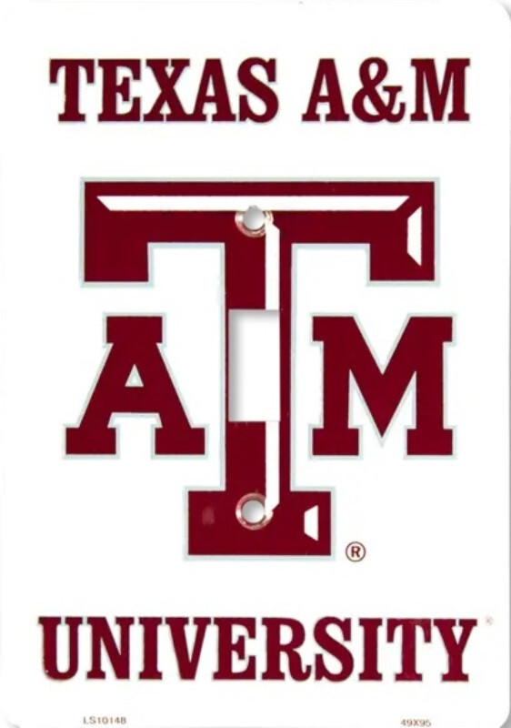 Texas A&M Aggies Officially Licensed Single Switch Plate Cover Light
