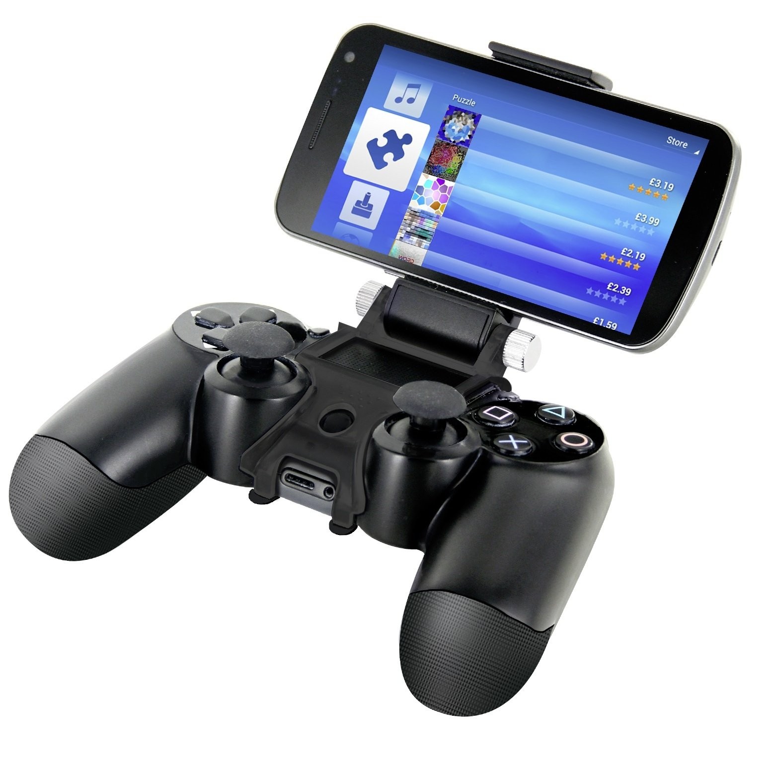 Nyko Smart Clip - PlayStation DUALSHOCK 4 controller on Mount for Black