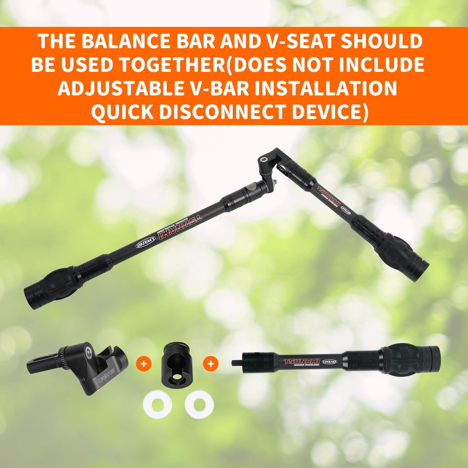 Compound Bow Archery Stabilizer 6 Inch Balance Bar for Vibration Reduction, C...