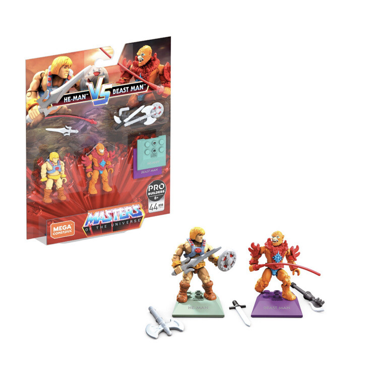 🔥💥Mega Construx Pro Builders MOTU Masters of the Universe He-Man Vs Beast Man