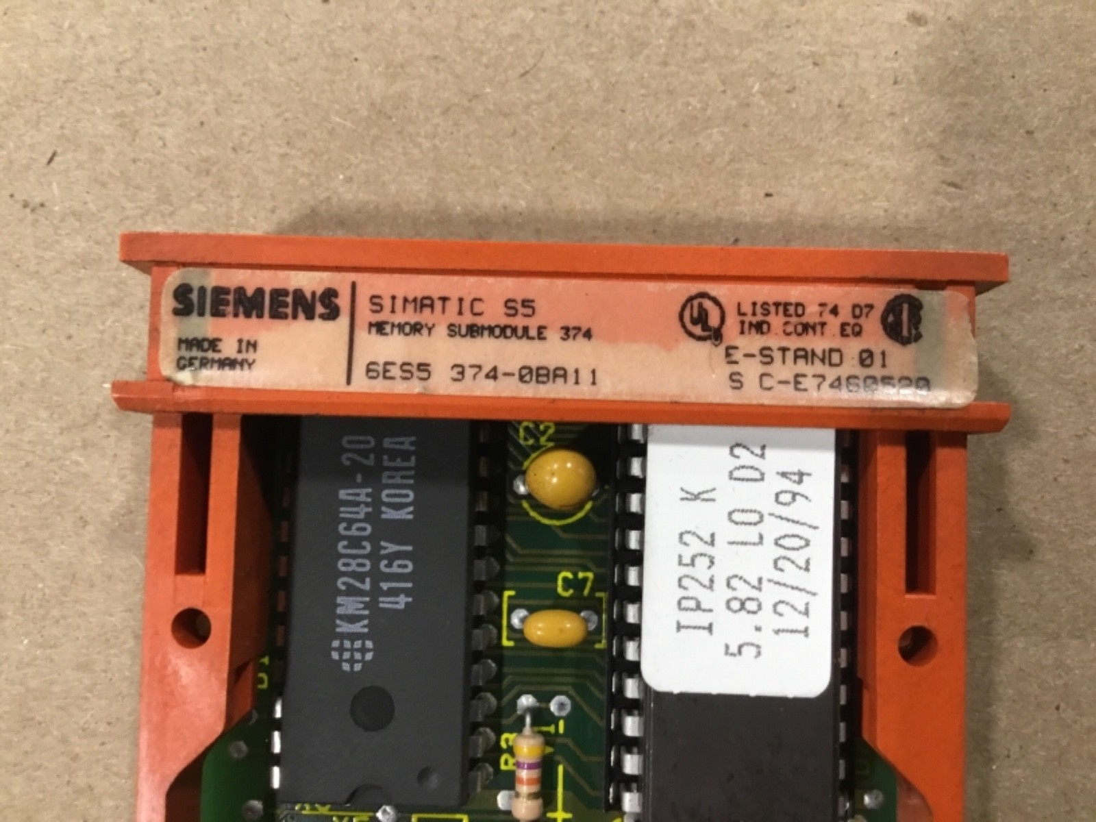 Siemens S5 Memory Submodule 6ES5 374-0BA11 Eprom PC612 #57F2X1