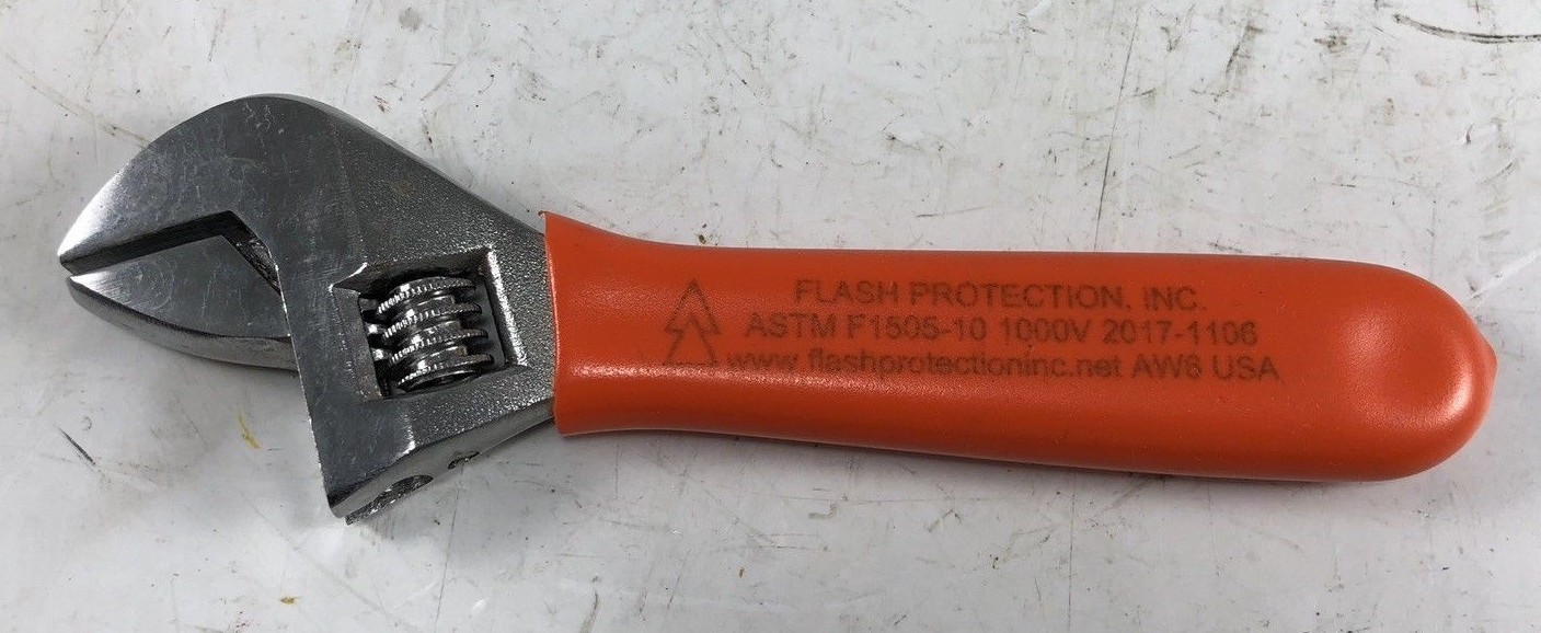 NEW FPI Flash Protection Inc 6” Adjustable Wrench Double Insulated