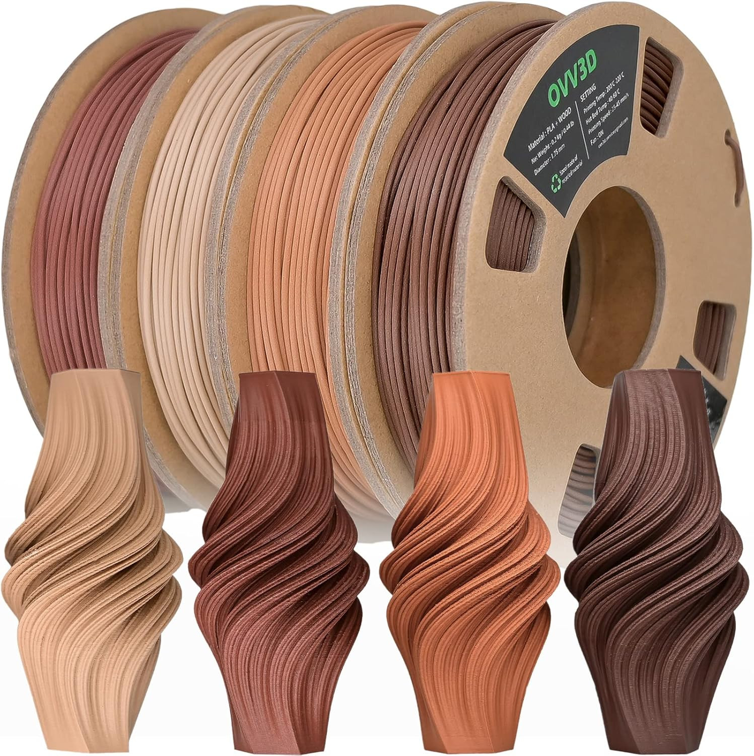 Wood 3D Printer Filament Bundle, Wood PLA Filament 1.75Mm Bundle, Add More than