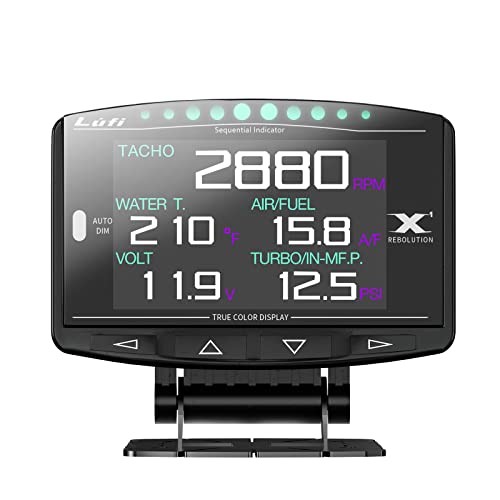 X1 Obd2 Gauge Display,Boost Gauge,Speedometer,Water Temperature Meter,Multi