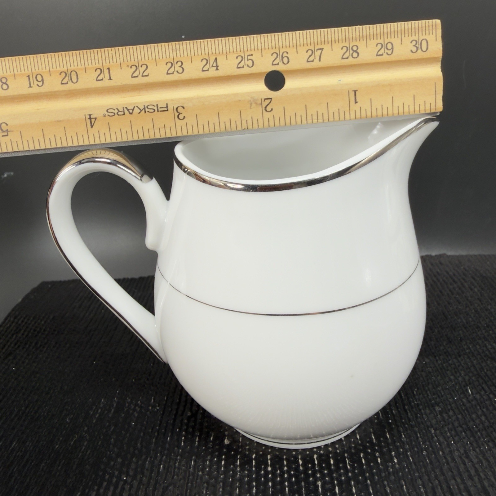 Mikasa Citation Sugar And Creamer Set Porcelain Fine China Silver Trim Japan VTG