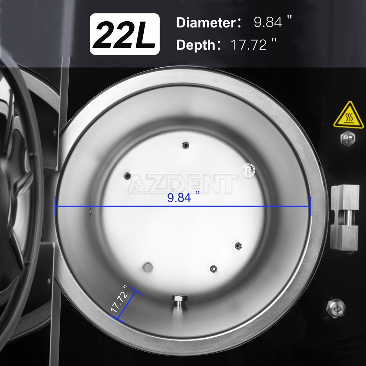 22L Class B Steam Sterilizer Dental Autoclave Pulsation vacuum With Printer