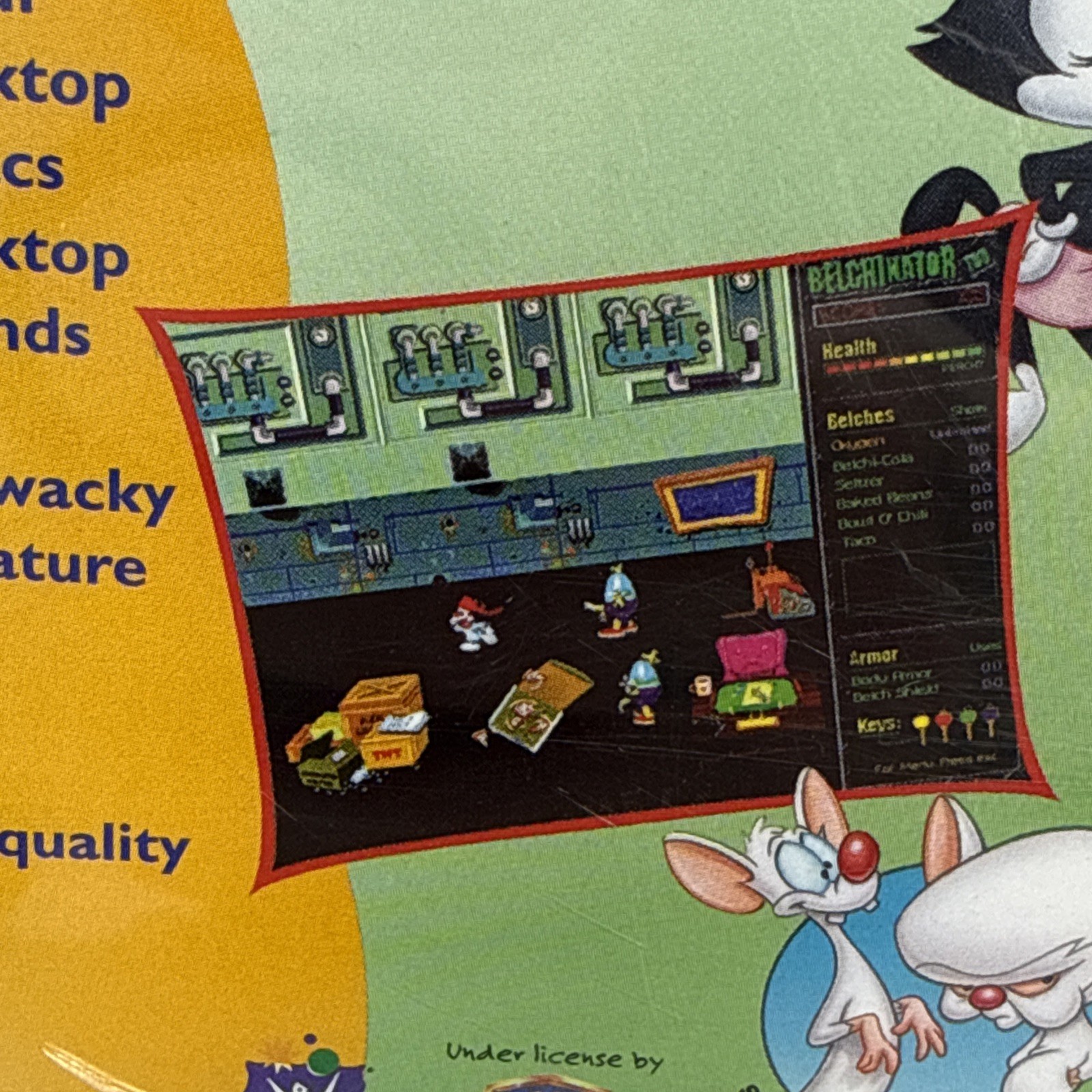 Animaniacs Game Pack PC CD ROM Windows 95 Play Zone VTG CIB Complete Funny Bone
