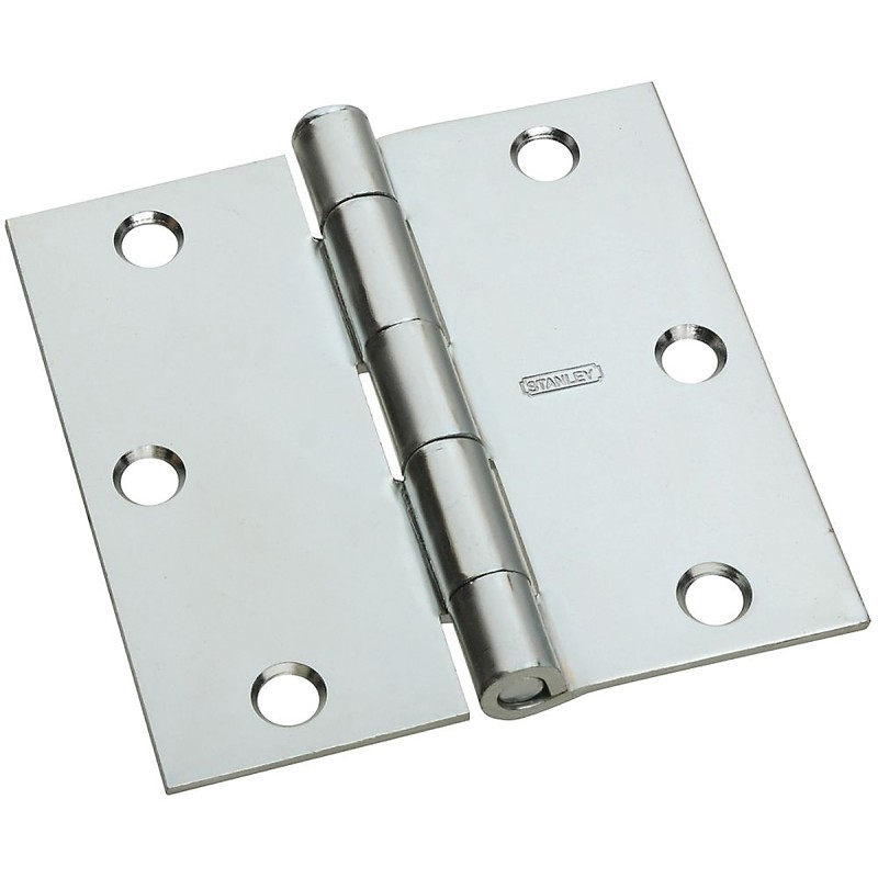 National Hardware N830-196 Door Hinge, Steel, Zinc, 3 in L Dimensions, Full-Mort