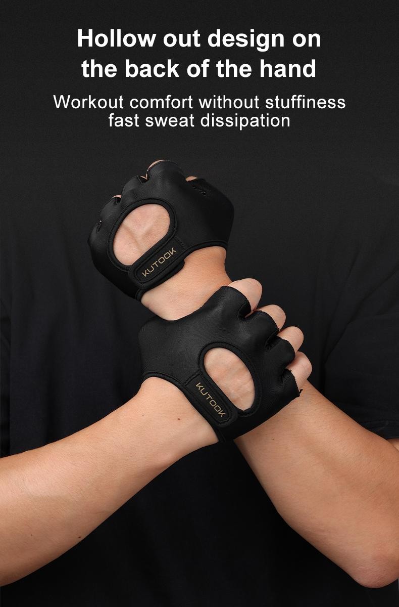 Kutook Weight Lifting Gloves Full Palm Protection Weightlifting Fitness Workout
