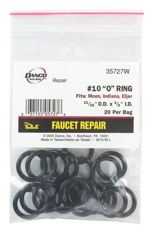 Danco 11/16 in. D X 1/2 in. D Rubber O-Ring 20 pc.