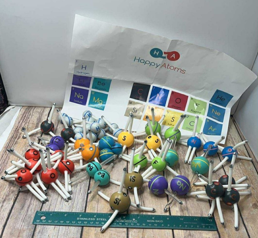 Thames & Kosmos Happy Atoms Stem Chemistry Experiment Kit 50 Atoms Homeschool