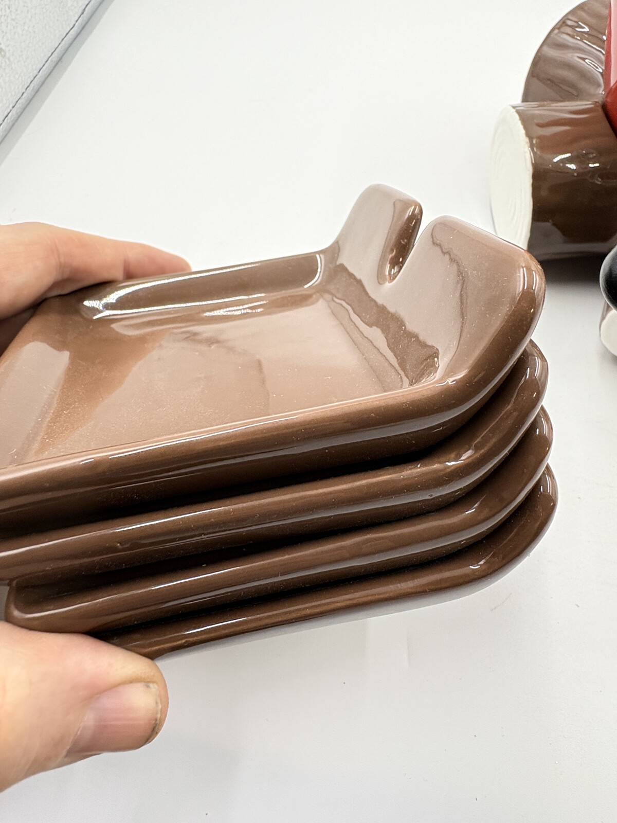 Hershey's 10409H Ceramic S'mores Maker Set 4 Trays Missing Forks