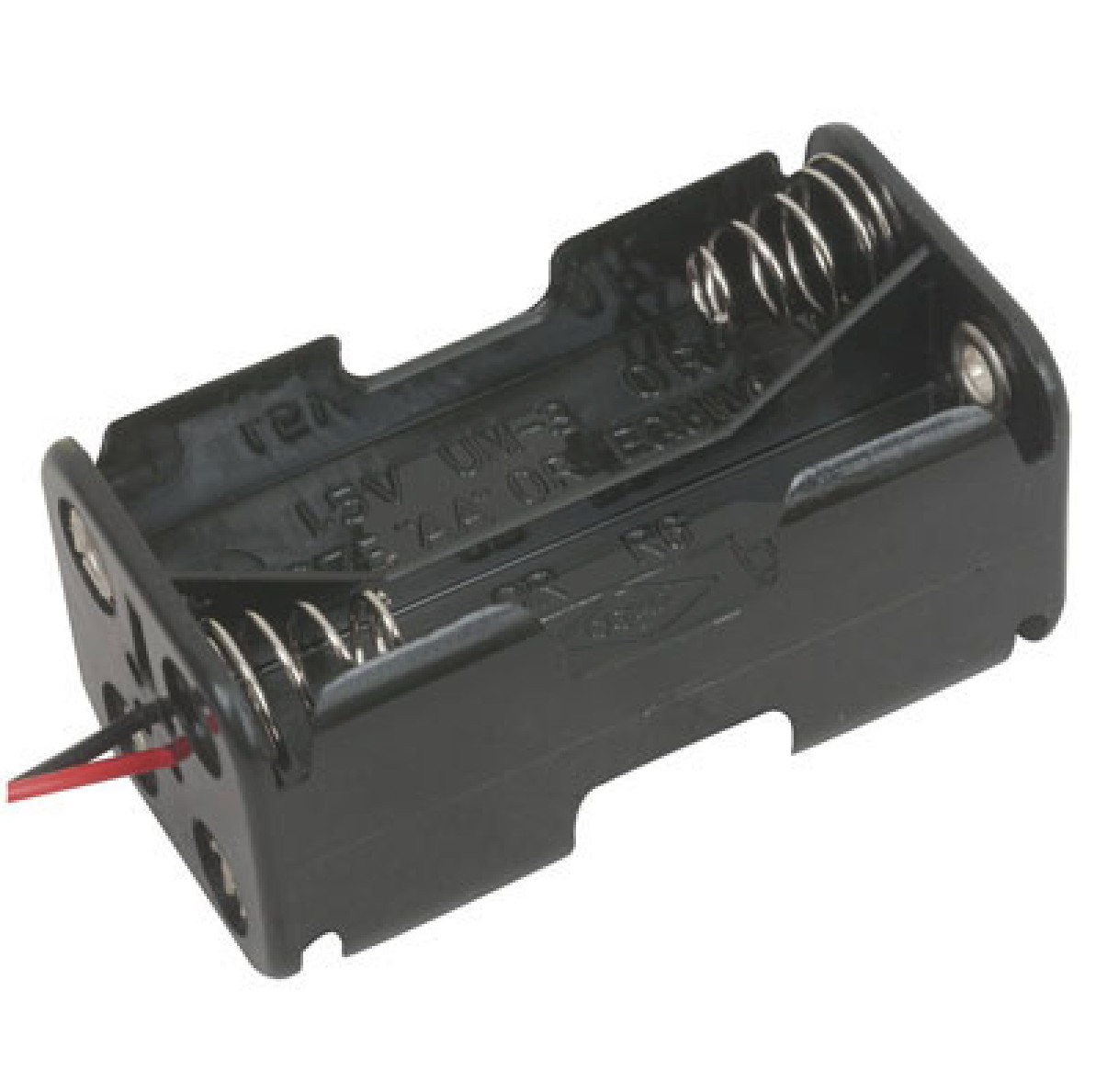 [ BH-343-1A-R ] 4x AA Battery Holder with 6" Wires