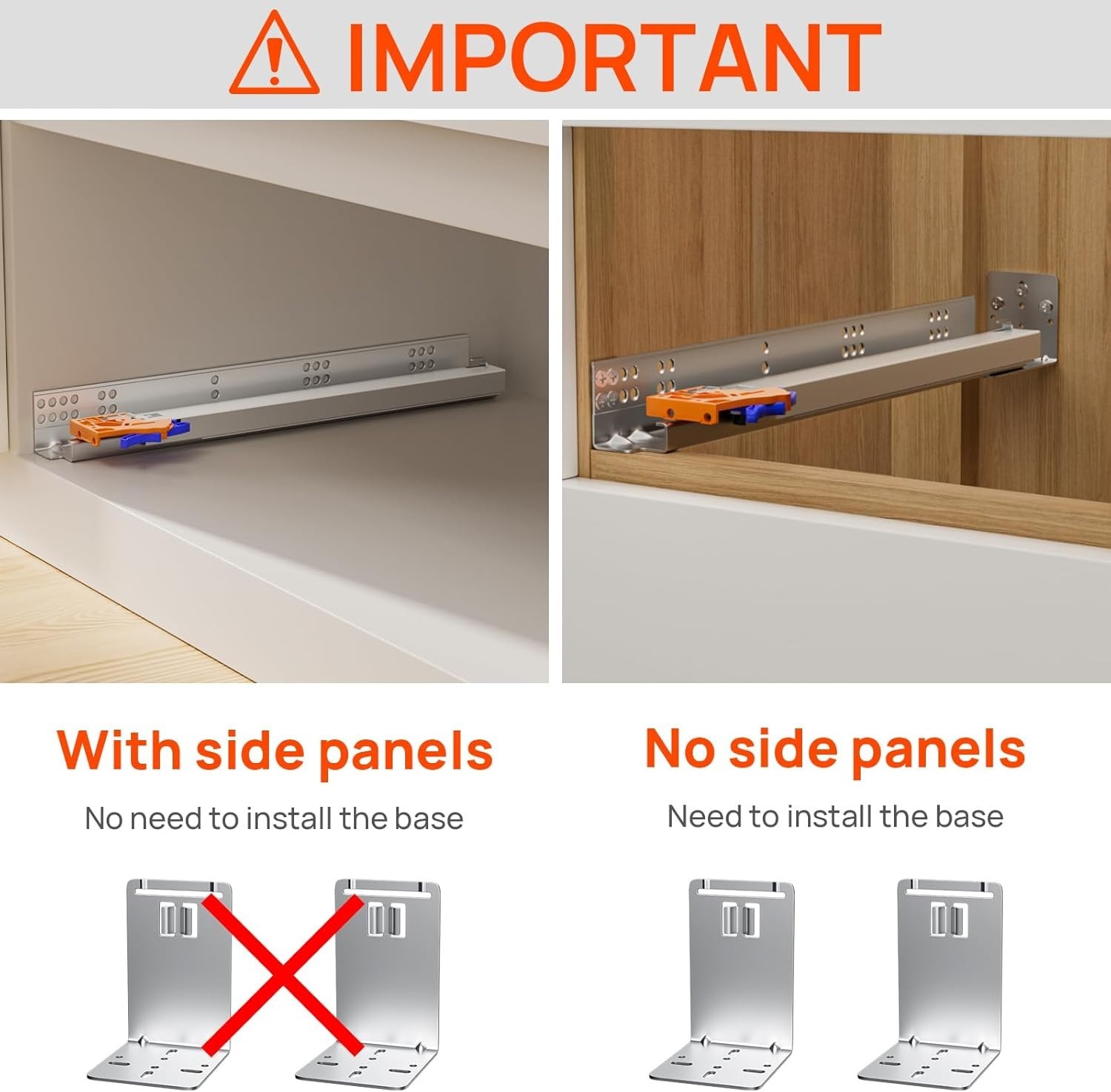 12 Inch Soft Close Undermount Drawer Slides, Concealed Drawer Rails with Rear...