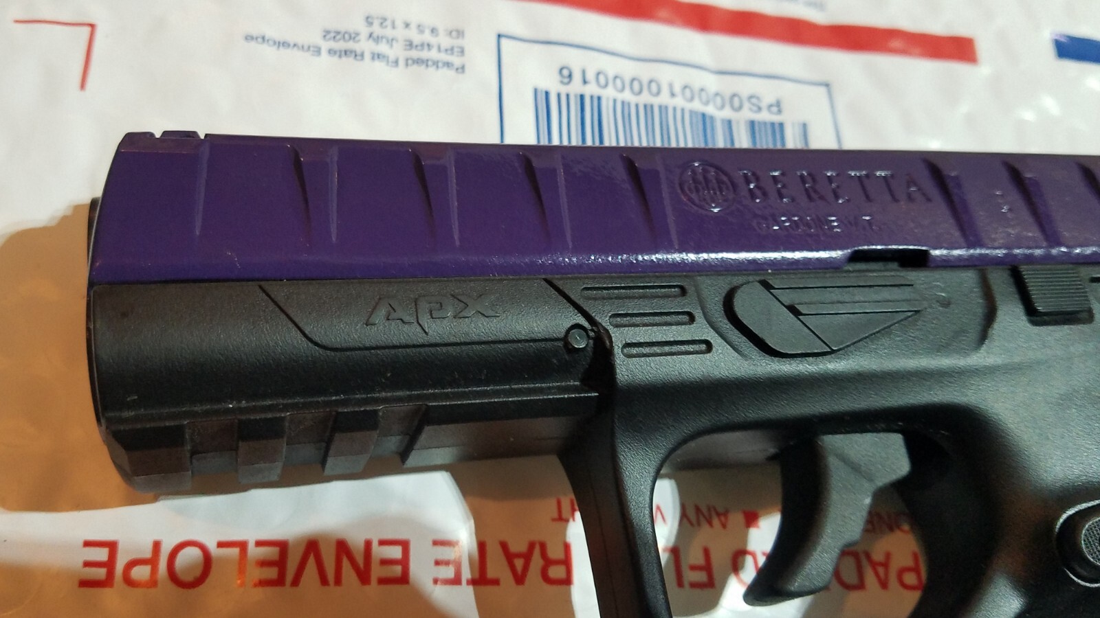 Great Custom Gun Purple/Black Beretta APX .177 Caliber BB Gun Semi-Auto & Mag