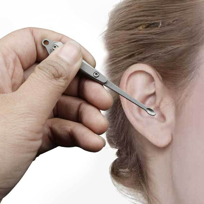 Titanium Alloy EDC Large Earwax Cleaner Ear Pick Wax Remover Spoon Clean Health
