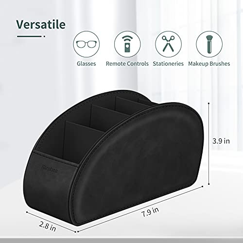 Remote Control Holder with 5 Compartments, E Anti-slip Desktop Caddy Storage