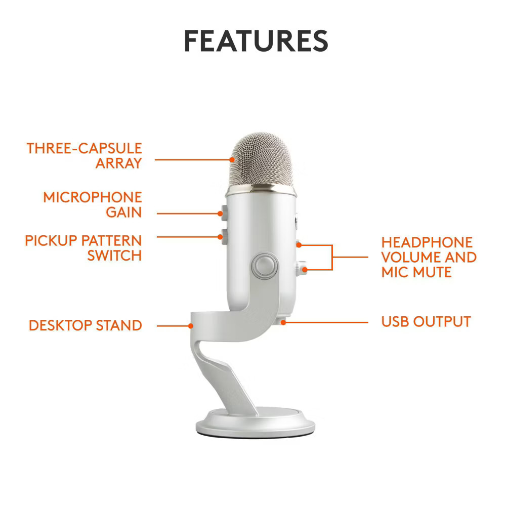 Blue Microphone - Yeti Silver