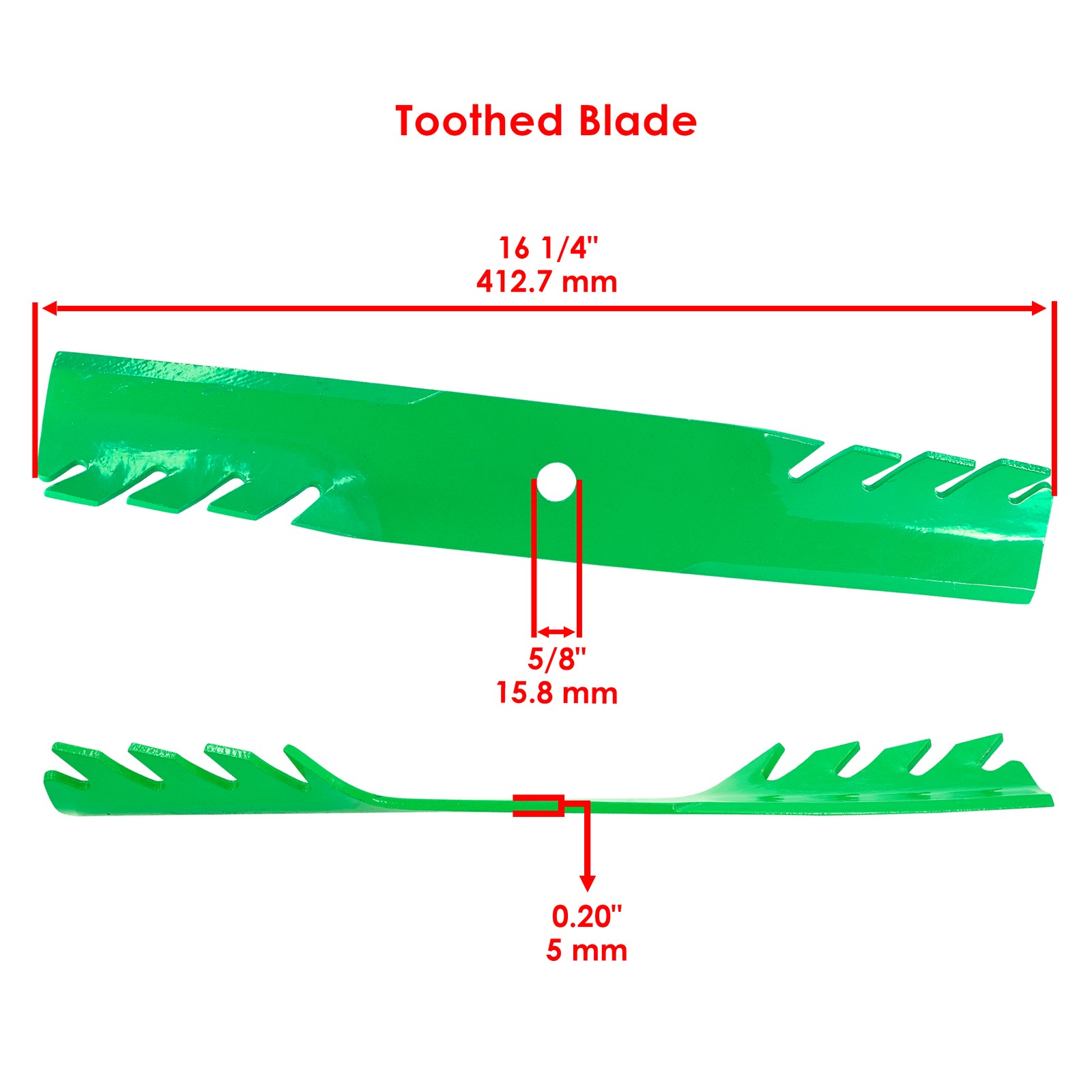48" Deck Gator Toothed Blades For Bobcat CRZ XRZ Fastcat Pro ( 16 1/4" )