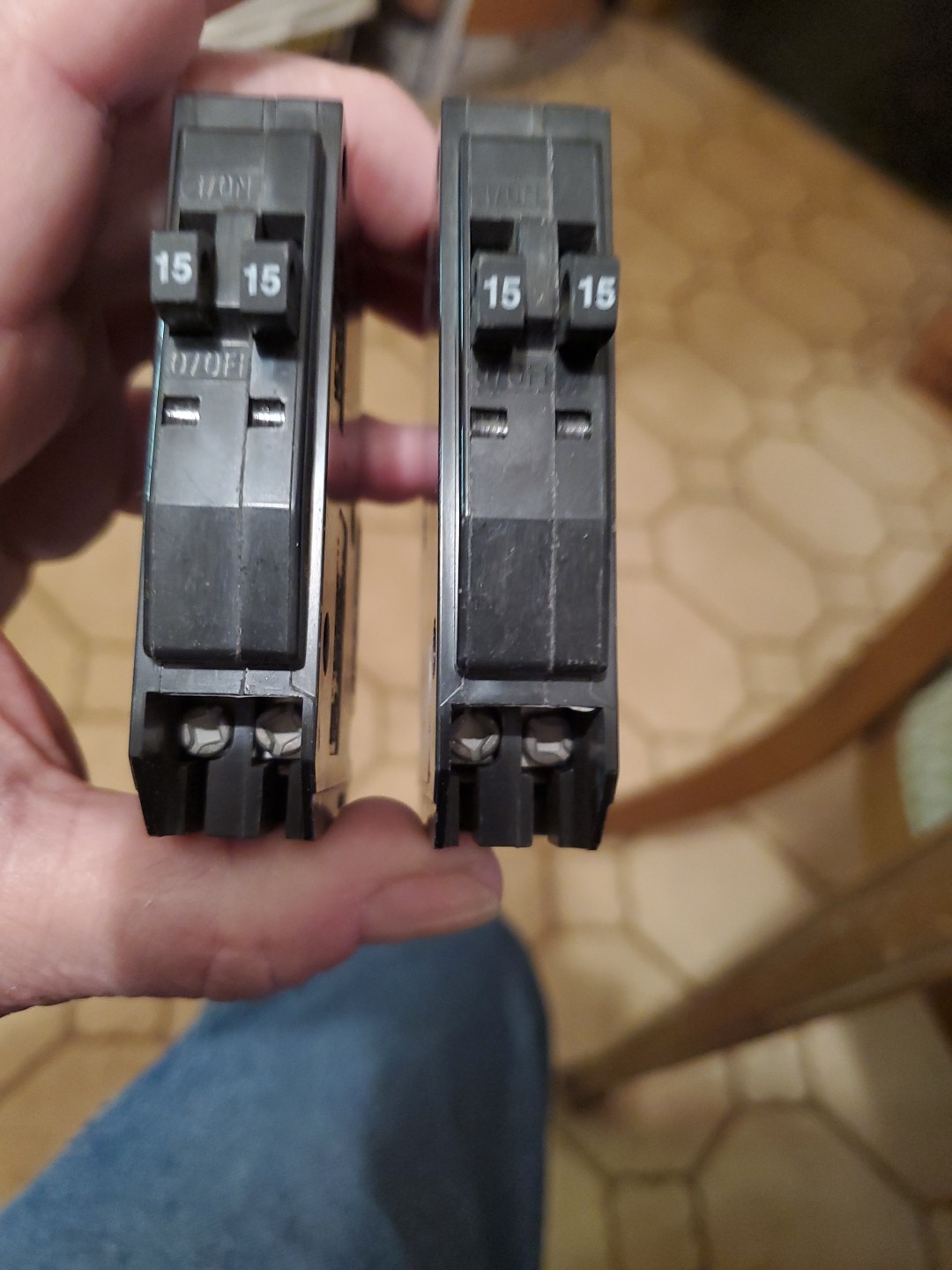 Square D Tandem 15 Amp 120/240 Volt  Circuit Breaker QOT1515 Lot Of 2