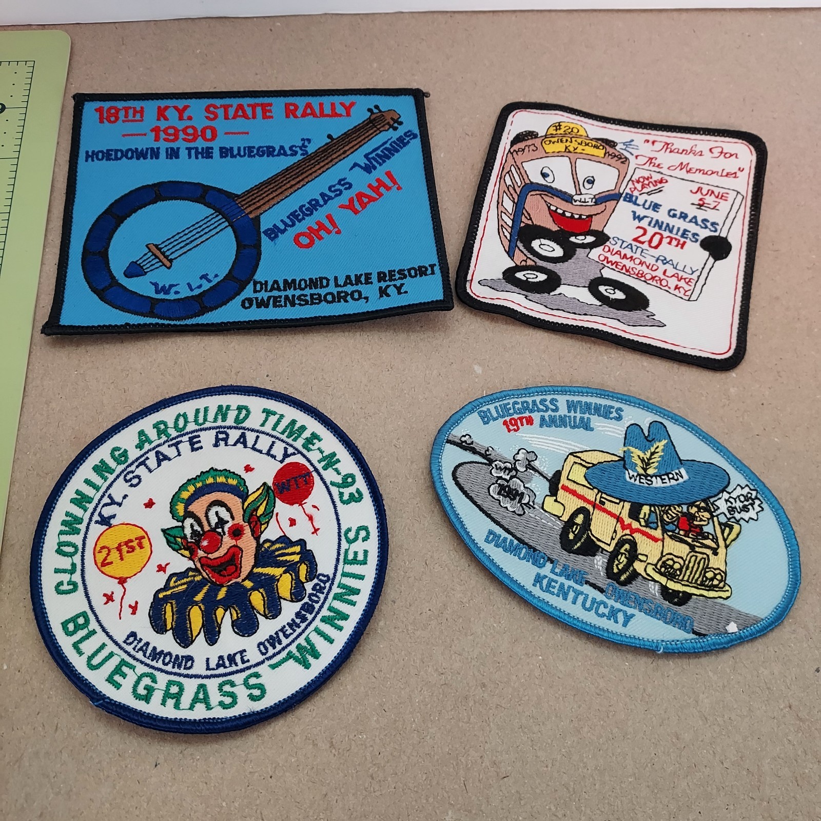Winnebago International Travelers WIT NEW Rally Patches Kentucky VTG Lot 4 1993