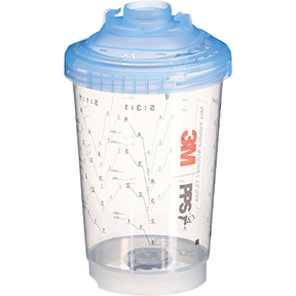 3M PPS SERIES 2.0 VENTED SPRAY CUP KIT 26162, MIDI (13.5 FL OZ, 400ML), 125 MICR