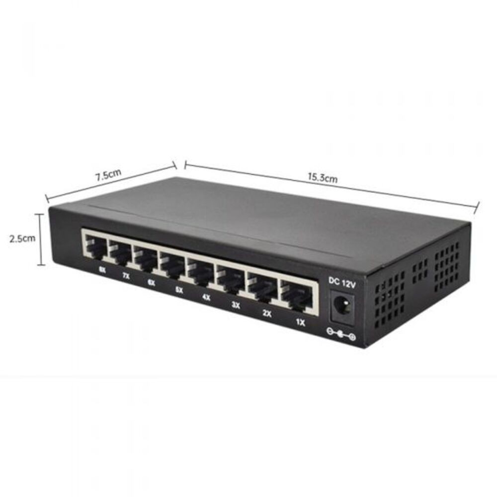 1008D Gigabit Network Switch for PC Laptop (Black)