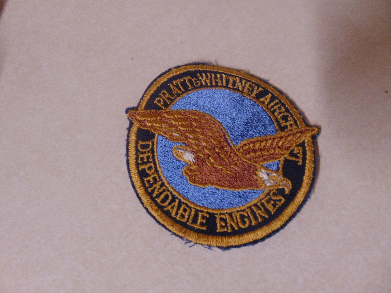 MILITARY PATCH SEW ON OLDER POCKET US AIR FORCE PRATT WHITNEY DEPENDABLE ENGINES