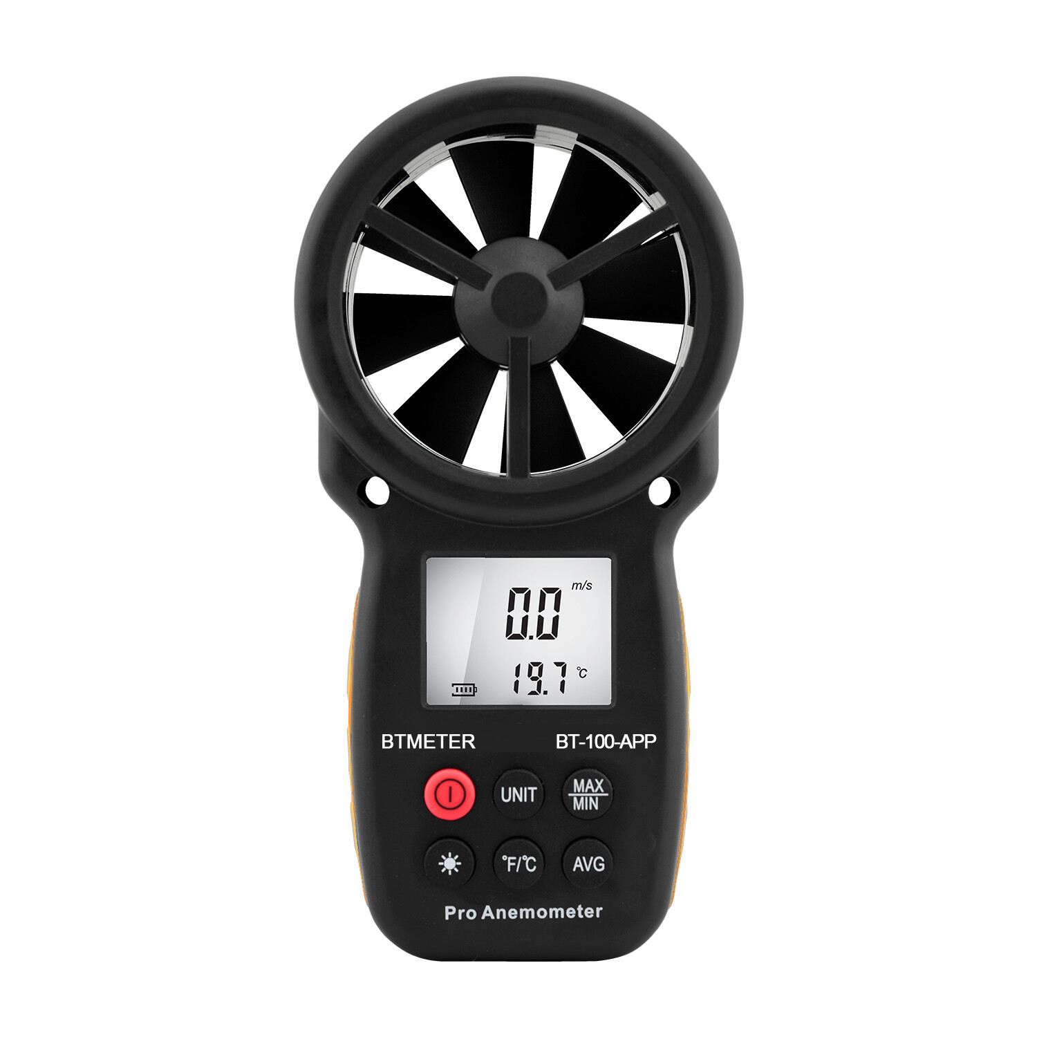 6.5" BT-100-APP Wind Speed Meter Anemometer Handheld Digital Air Flow Velometer