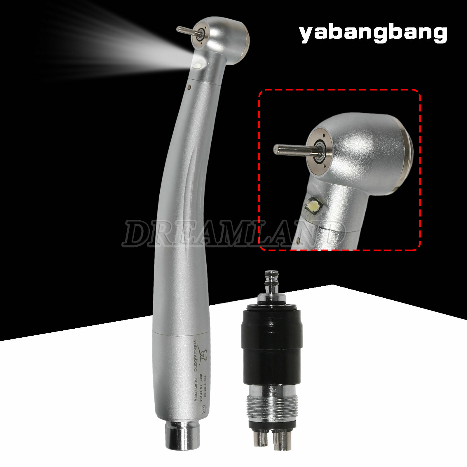 Dental E-generator LED High Speed Handpiece Steel & quick Coupler 4 Hole