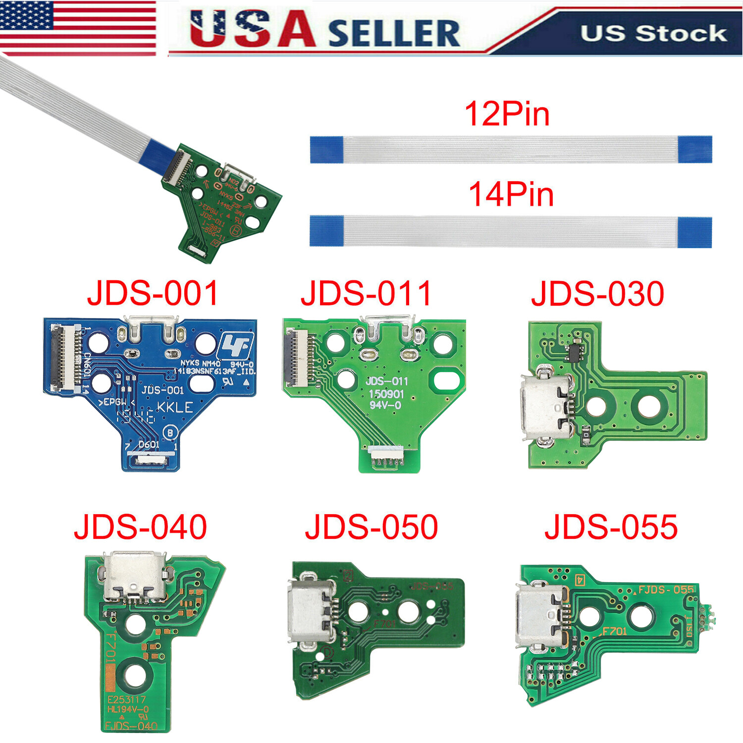 NEW USB Charging Port Board Dock Connector Flex Cable For Sony PS4 Controller