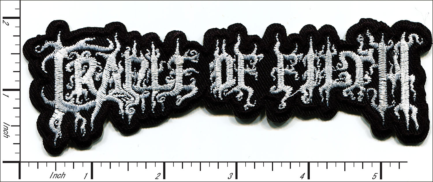 20 Pcs Embroidered Iron on patches Cradle of Filth Rock Band 5.5"x1.69" AP056oA