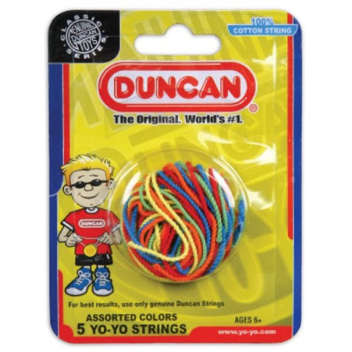 Duncan Toys Yo-Yo String [Assorted Colors] - Pack of 5 Cotton Assorted Color