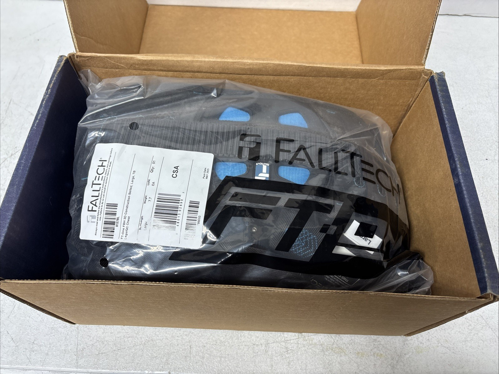 FallTech 8127BL FT-One 3D Construction Belted Full Body Harness Size Large 2025