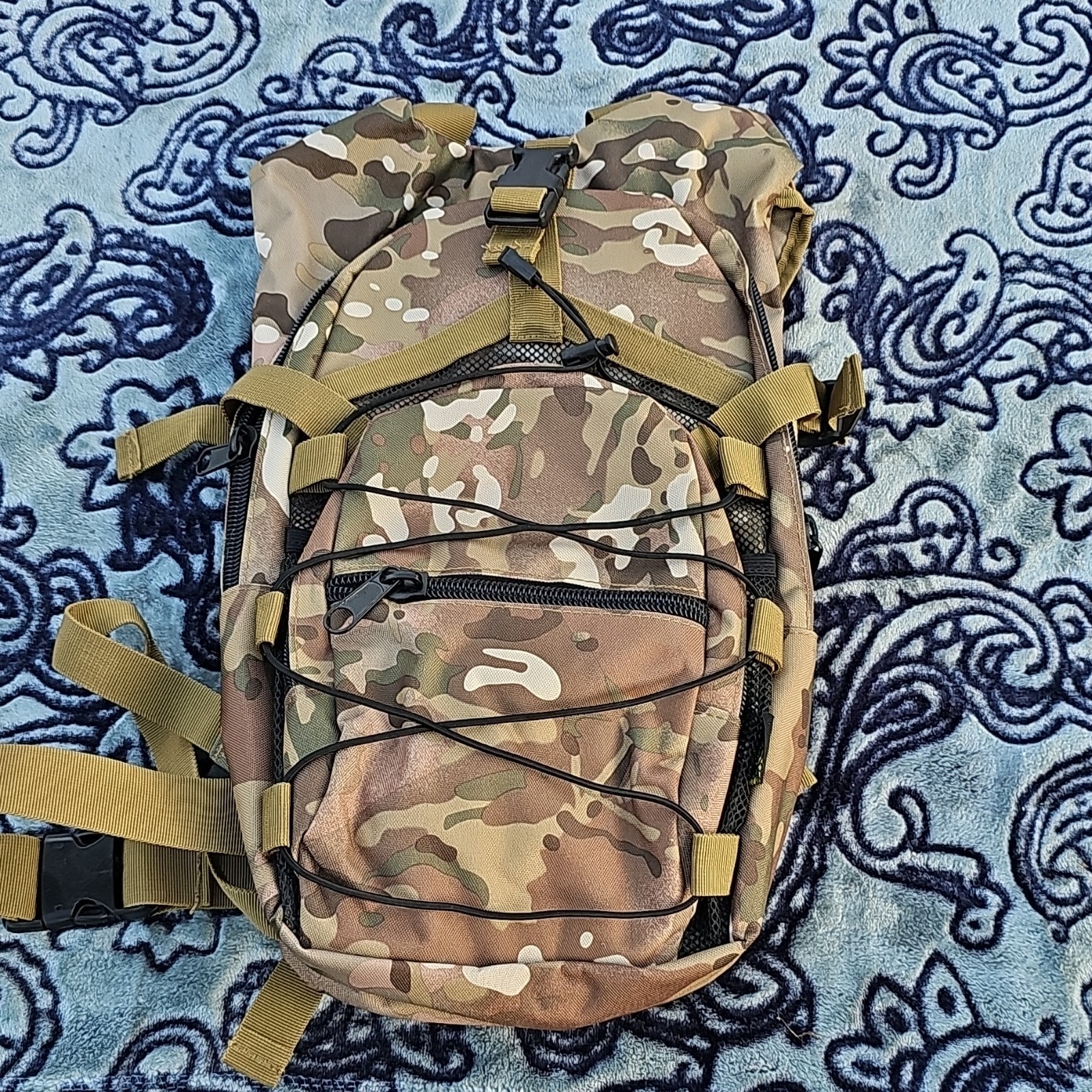 Camouflage Hiking Hydration Backpack with Reservoir, Padded Adjustable Straps