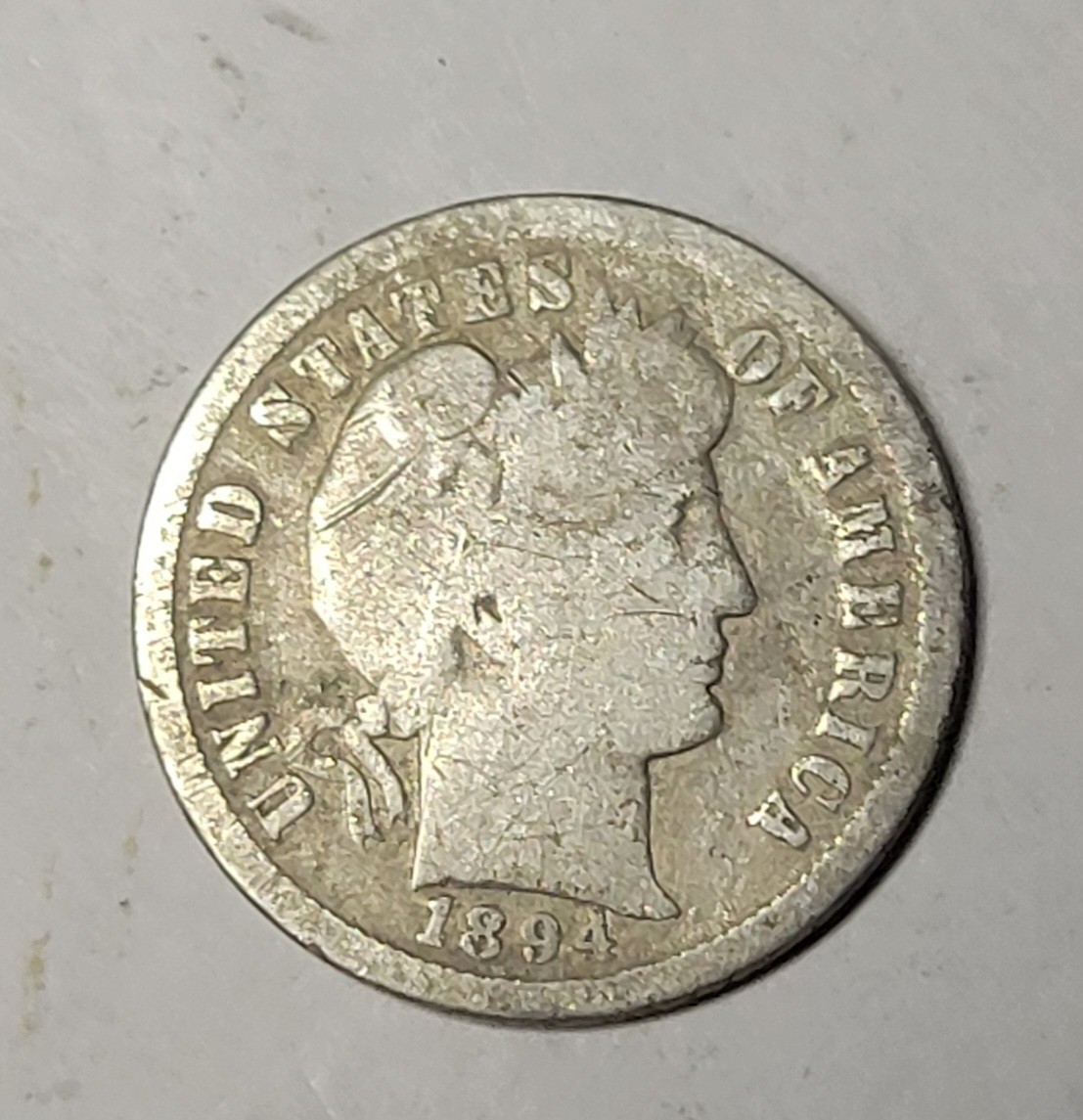 1894-O Barber Dime 10c - VG Details