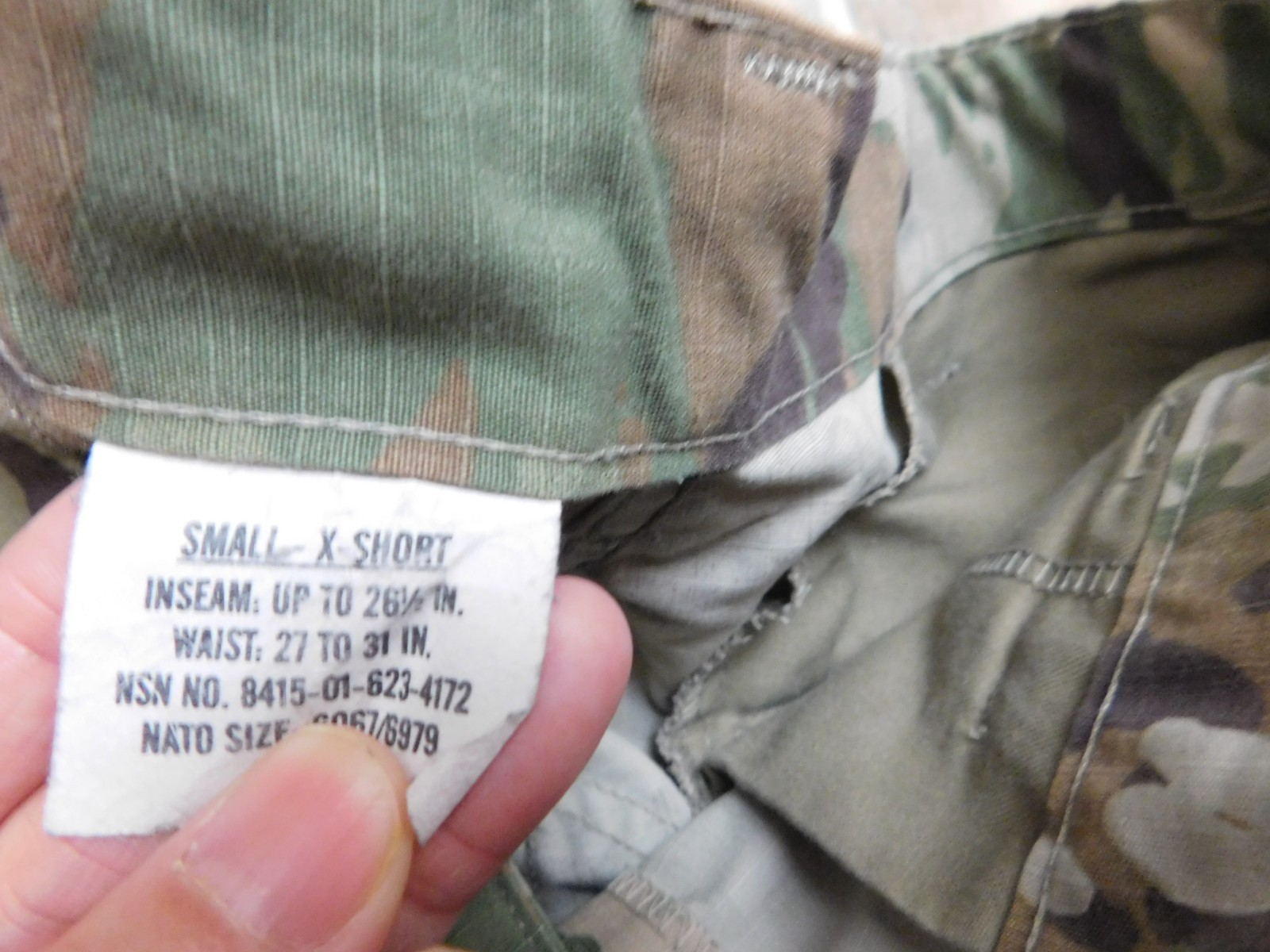 US ARMY OCP PANTS SIZE SMALL - X SHORT