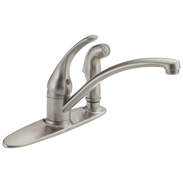 Delta Foundations Kitchen Faucet w/ Spray Stainless-Certified Refurbished